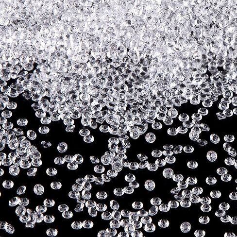 FUTUREPLUSX 10000 PCS Mini Clear Diamonds, 4.5mm Acrylic Crystal Diamond Fillers Wedding Confetti Table Decor in Saudi Arabia