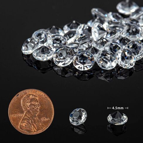FUTUREPLUSX 10000 PCS Mini Clear Diamonds, 4.5mm Acrylic Crystal Diamond Fillers Wedding Confetti Table Decor in Saudi Arabia