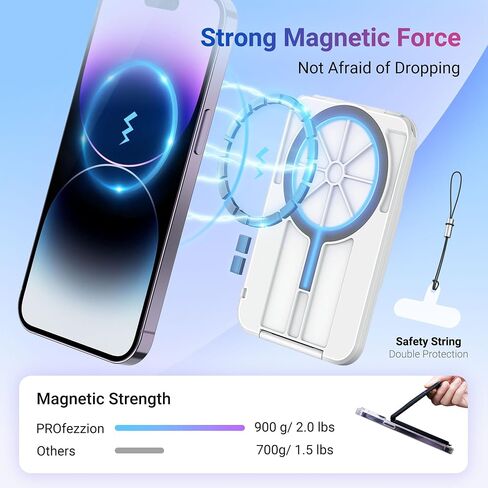 Magnetic Wallet Card Holder For Magsafe, RFID Blocking Slim Hardshell 4 Credit Card & Money Pocket Magnetic Adjustable Stand Wallet for Apple iPhone 15 14 13 12 Plus Max Not for iPhone 13/12 mini in Saudi Arabia