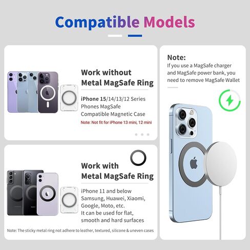 Magnetic Wallet Card Holder For Magsafe, RFID Blocking Slim Hardshell 4 Credit Card & Money Pocket Magnetic Adjustable Stand Wallet for Apple iPhone 15 14 13 12 Plus Max Not for iPhone 13/12 mini in Saudi Arabia