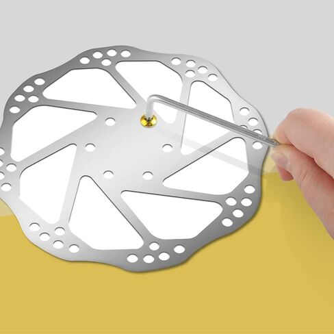 12 قطعة من مسامير فرامل قرص الدراجة M5x10mm مسامير الدوار MTB مسامير دوار الدراجة السوداء مع 1 قطعة T25 مفتاح توركس L لدراجة الطريق والدراجة الجبلية in Kuwait