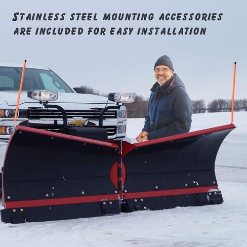 علامات دليل شفرة محراث الثلج مقاس 24 بوصة متوافقة مع Western 62595 Orange Pack of 4 in Kuwait