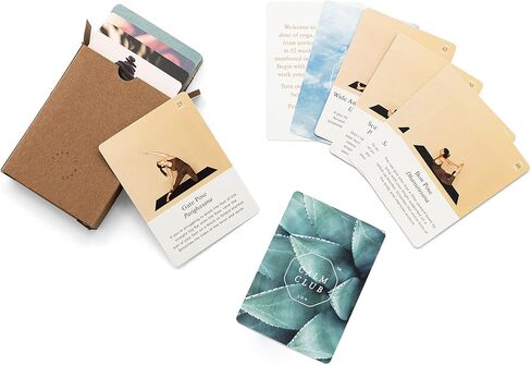 بطاقات يوجا نادي الهدوء | مجموعة بطاقات اليوغا مع 52 وضعية | بطاقات اليقظة الذهنية وإكسسوارات التأمل لتخفيف التوتر | هدايا العناية الذاتية للنساء | اكسسوارات اليوغا | هدايا اليوغا وهدايا الذهن in Kuwait