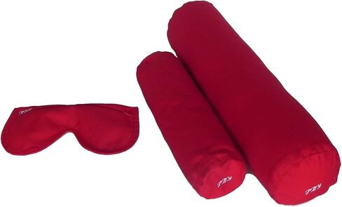 Meditation Kit, 3 Piece Yoga Set, Eye Pillow Buckwheat Hull Filled, Back Bolster/Cushion Fiber Filled, Neck Bolster Buckwheat Hull Filled in Saudi Arabia