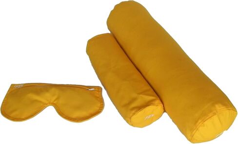 Meditation Kit, 3 Piece Yoga Set, Eye Pillow Buckwheat Hull Filled, Back Bolster/Cushion Fiber Filled, Neck Bolster Buckwheat Hull Filled in Saudi Arabia