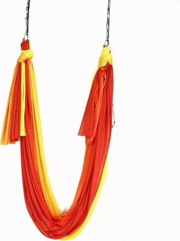 أرجوحة اليوغا الجوية، مجموعة أرجوحة اليوجا الحريرية البيلاتيس تتضمن سلسلة تسلق ديزي، مجموعة دليل الوضعية بطول 5.5 ياردة in Kuwait