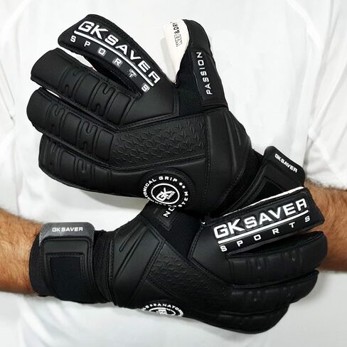 قفازات حارس المرمى GK Saver لكرة القدم Passion PS04 قفازات حارس المرمى الاحترافية ذات القطع المسطح مقاس 6 إلى 11 قابلة للإزالة لحفظ الإصبع in Saudi Arabia