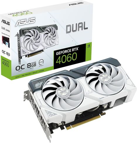 بطاقة رسومات الألعاب ASUS ROG Strix GeForce RTX™ 4060 OC Edition (PCIe 4.0، 8GB GDDR6، DLSS 3، HDMI 2.1a، DisplayPort 1.4a، تصميم مروحة Axial-tech، Aura Sync، تقنية 0dB) in Saudi Arabia