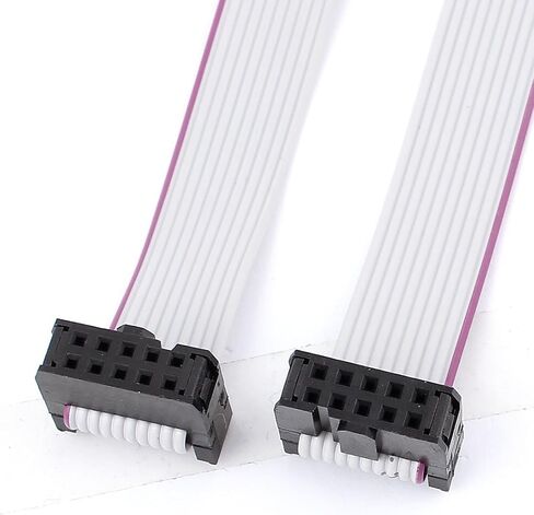 HLin 2 قطعة IDC موصل كابل الشريط المسطح، أنثى إلى أنثى، 2 صف، 10 دبابيس، 1 متر، 2.54 ملم in Kuwait