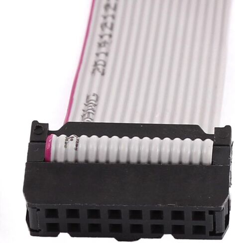 HLin 2Pcs 2.54mm Pitch 40Pin F/F IDC Connector Motherboard Flat Ribbon Cable 1M Length in Saudi Arabia