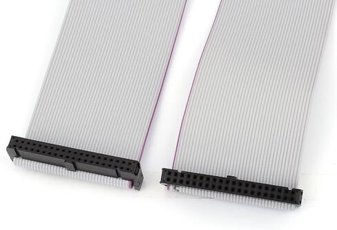 HLin 2Pcs 2.54mm Pitch 40Pin F/F IDC Connector Motherboard Flat Ribbon Cable 1M Length in Saudi Arabia