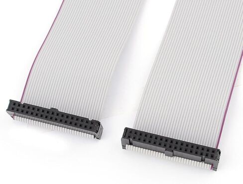 HLin 2Pcs 2.54mm Pitch 40Pin F/F IDC Connector Motherboard Flat Ribbon Cable 1M Length in Saudi Arabia