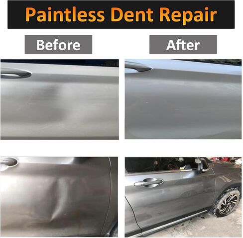 Auto Body Dent Repair Kit 58pcs Dent Puller Tools Paintless Dent Removal Kit with Golden Lifter, Small Hot Melt Glue Gun for Car Hail Damage Repair in Saudi Arabia