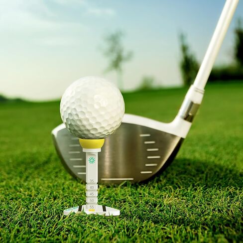 تي شيرتات الجولف - تيشيرتات الجولف من الجيل التالي مع ارتفاع قابل للتعديل ودليل مرئي متأرجح، تيشيرتات جولف بلاستيكية متينة للاستخدام المتعدد، ملحقات جولف للرجال (عبوة من 6 قطع) in Kuwait