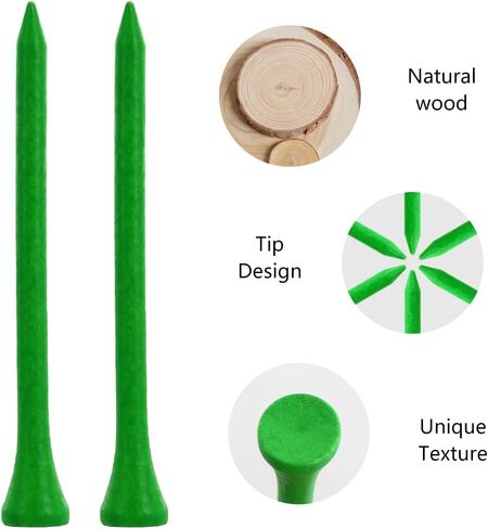 Wooden Golf Tees 3-1/4 inch 3.25 Inches Natural Wood Golf Tees in Bulk for Men Women Golfer Reduce Side Spin and Friction Durable 120pcs in Plastic Can in Saudi Arabia