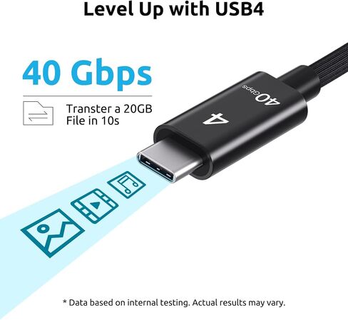 كابل Thunderbolt 4 بطول 6 أقدام، كابل شحن USB C إلى USB C بقدرة 240 وات، يدعم شاشة 8K/نقل بيانات 40 جيجابت في الثانية، لهاتف iPhone15Pro/15ProMax، وiPad Pro، وMacBooks، وHub، والإرساء (1.8 متر) in Saudi Arabia