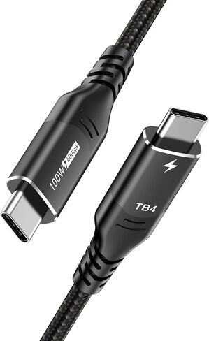 Thunderbolt 4 Cable 6FT, Thunderbolt 4/3 Cable Supports 8K HD Display, 40Gbps Data Transfer, 100W Charging USB C Cable for iPhone 15Pro, MacBook Air, iPad Pro, Docking Station, Hub in Kuwait