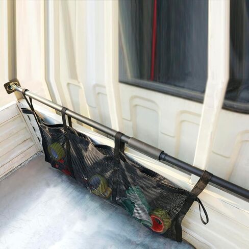 شريط شحن XINQIAO لسرير شاحنة الالتقاط، شريط شحن عالمي ممتاز للشاحنة مع شبكة شحن وشريط مقسم، سعة 200 رطل، أيضًا لعمود دعم اليد الثالثة، بطول 39.4 بوصة إلى 70.8 بوصة in Kuwait