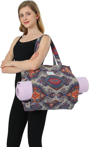 Aozora Yoga Mat Bag Tote Sling Carrier with Yoga Mat Carrier Pocket Carryall Shoulder Bag Light and Durable in Kuwait
