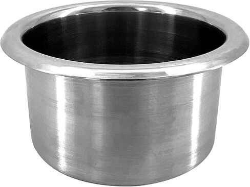 ISURE MARINE 4 قطع 3 بوصات حامل أكواب مضاد للانسكاب من الفولاذ المقاوم للصدأ مع غسالة مضادة للانزلاق، حامل أكواب طاولة البوكر عالي التحمل يناسب علب الصودا القياسية للمكتب والقوارب والسيارات والشاحنات RV in Saudi Arabia