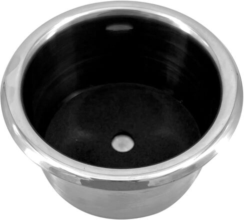 ISURE MARINE 4 قطع 3 بوصات حامل أكواب مضاد للانسكاب من الفولاذ المقاوم للصدأ مع غسالة مضادة للانزلاق، حامل أكواب طاولة البوكر عالي التحمل يناسب علب الصودا القياسية للمكتب والقوارب والسيارات والشاحنات RV in Saudi Arabia