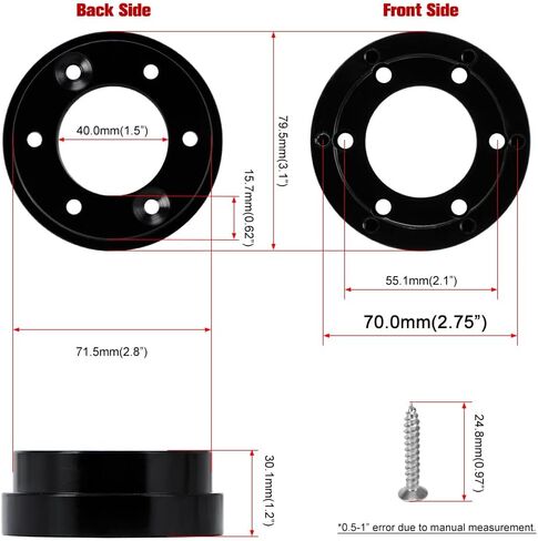 70 مم 2.75 بوصة لوحة محول عجلة القيادة محور بوس لـ Logitech G29 G920 G923 ترقية 13 14 بوصة عجلة القيادة مقبس حلقة لعبة استبدال جزء لعبة سباق السيارات تعديل الألومنيوم in Kuwait