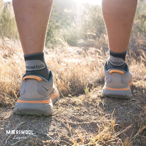 جوارب صوف ميرينو للمشي لمسافات طويلة من صوف ميرينو - زوجان من الجوارب الصوفية للكاحل للرجال والنساء in Kuwait