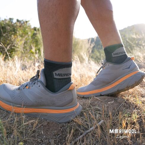 جوارب صوف ميرينو للمشي لمسافات طويلة من صوف ميرينو - زوجان من الجوارب الصوفية للكاحل للرجال والنساء in Kuwait