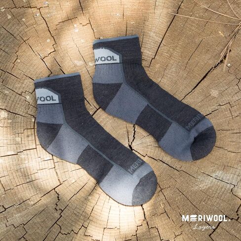 جوارب صوف ميرينو للمشي لمسافات طويلة من صوف ميرينو - زوجان من الجوارب الصوفية للكاحل للرجال والنساء in Kuwait