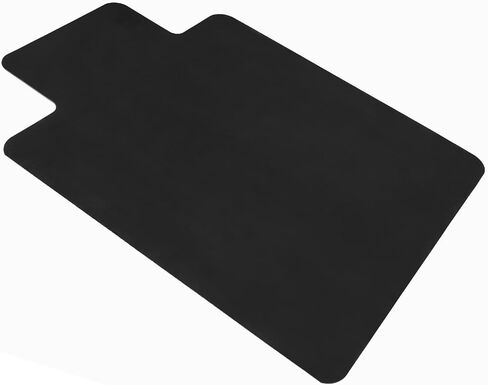 Hard Floor Office Chair Mat with Lip, 46" x 60" Rectangle Under-Desk Protective Floor Mat for Desk Chairs and Gaming Chairs, Black in Saudi Arabia