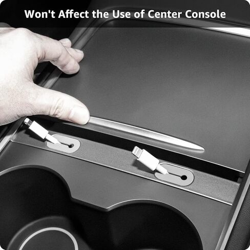 Motrobe Tesla Model Y Model 3 Center Console USB Charging Cable Organizer Console Cable Management Holder for 2021 2022 2023 Model 3 Model Y Accessories in Kuwait