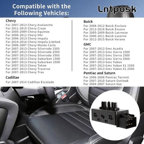 6-Way Driver Side Power Seat Adjustment Switch Compatible with 2004-2013 Chevy Impala Gmc Sierra Cadillac Escalade Buick,Replacement for 12451495 SW5162,1S7614, PSW17 in Saudi Arabia