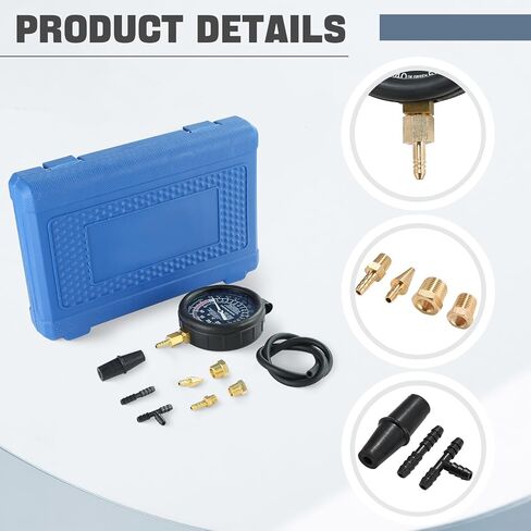 DASBET Car Vacuum and Fuel Pump Tester Gauge Kit, Fuel Pump and Vacuum Tester Gauge, Leak Carburetor Pressure Diagnostics in Saudi Arabia