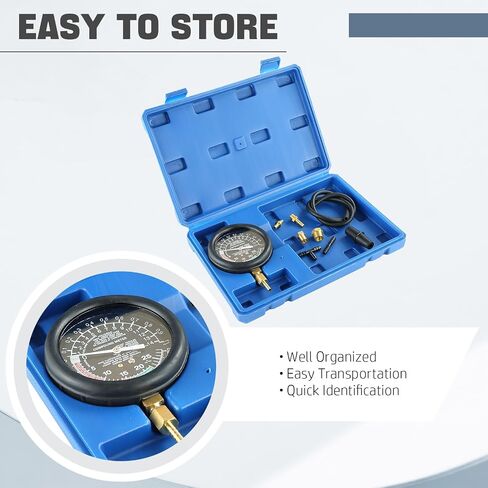 DASBET Car Vacuum and Fuel Pump Tester Gauge Kit, Fuel Pump and Vacuum Tester Gauge, Leak Carburetor Pressure Diagnostics in Saudi Arabia