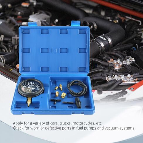 DASBET Car Vacuum and Fuel Pump Tester Gauge Kit, Fuel Pump and Vacuum Tester Gauge, Leak Carburetor Pressure Diagnostics in Saudi Arabia