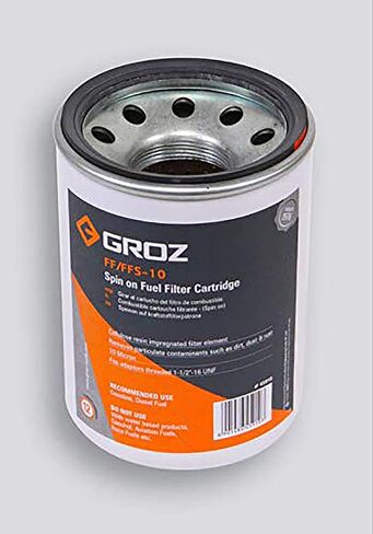 Groz 45911 استبدال فلتر الوقود بلوك الماء 10 ميكرون، يدور على نمط الخرطوشة، خرطوشة فقط in Kuwait
