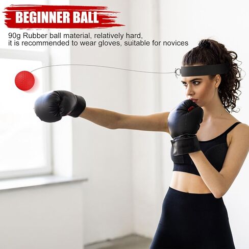 8 Pcs Boxing Reflex Ball and Adjustable Headband, Varying Weights Boxing Gear Ball, Punching Ball for Reaction Speed and Hand Eye Coordination Training Birthday in Saudi Arabia