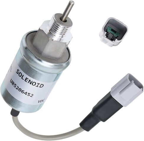 U85206452 Fuel Shut Off Stop Solenoid 185206452 U85206451 Compatible with Caterpillar Cat 3024 3034 216B 226B Perkins HL403C-15 HR404C-22T 402D 403D 404D 404C 403C Engine 12V in Saudi Arabia