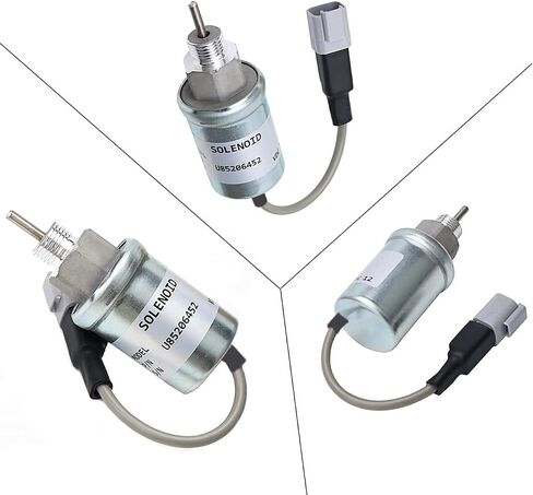 U85206452 Fuel Shut Off Stop Solenoid 185206452 U85206451 Compatible with Caterpillar Cat 3024 3034 216B 226B Perkins HL403C-15 HR404C-22T 402D 403D 404D 404C 403C Engine 12V in Saudi Arabia