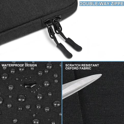 Laptop Case 15.6 inch, Shockproof Protective Computer Sleeve Cover with Accessories Pocket, Water Resistant Traveling Carrying Laptop Bag Compatible for MacBook Dell HP Acer Asus Lenovo, Black in Saudi Arabia