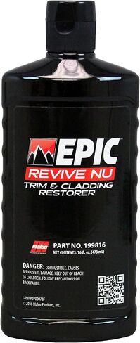 Malco Epic Revive Nu Plastic Trim & Cladding Restorer - Restores Faded and Dried Out Plastic/Vinyl and Rubber Back to Black or Gray Finish / 16 Oz (199816) in Saudi Arabia