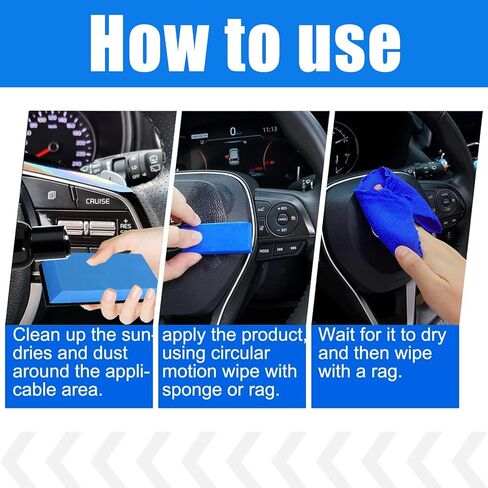 عامل طلاء منعش للبلاستيك، طلاء نانو بلاستيك منعش للأجزاء البلاستيكية، عامل تجديد طلاء كريستالي للسيارة 4 أونصة in Kuwait