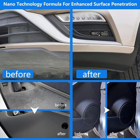 عامل طلاء منعش للبلاستيك، طلاء نانو بلاستيك منعش للأجزاء البلاستيكية، عامل تجديد طلاء كريستالي للسيارة 4 أونصة in Kuwait