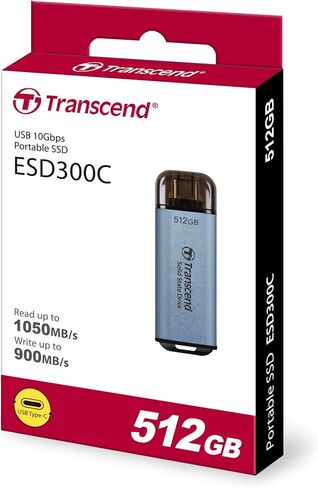 محرك الأقراص الصلبة الخارجي Transcend TS512GESD300S سعة 512 جيجابايت، USB من النوع C، بسرعات تصل إلى 1,050 ميجابايت/ثانية in Saudi Arabia