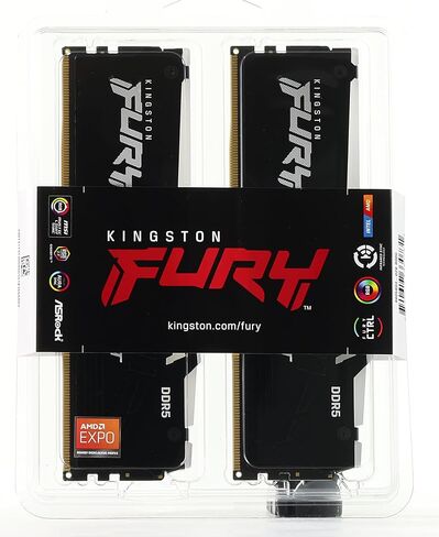 Kingston Fury Beast RGB 32GB (2x16GB) 6000MT/s DDR5 CL36 Desktop Memory Kit of 2 | Infrared Sync Technology | AMD Expo | Plug N Play | KF560C36BBEAK2-32 in Saudi Arabia