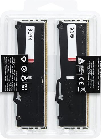 مجموعة ذاكرة سطح المكتب Kingston Fury Beast RGB 32GB (2x16GB) 6000MT/s DDR5 CL36 مكونة من 2 | تقنية مزامنة الأشعة تحت الحمراء | معرض AMD | التوصيل والتشغيل | KF560C36BBEAK2-32 in Kuwait