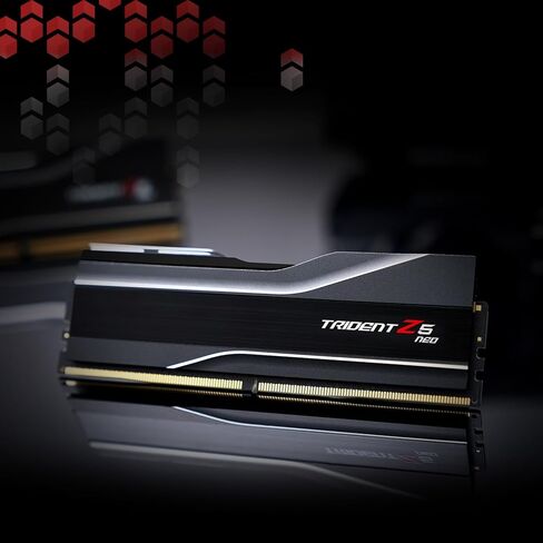 G.SKILL Trident Z5 Neo Series (AMD Expo) DDR5 RAM 32GB (2x16GB) 6000MT/s CL30-38-38-96 1.35V ذاكرة الكمبيوتر المكتبي UDIMM - أسود غير لامع (F5-6000J3038F16GX2-TZ5N) in Saudi Arabia