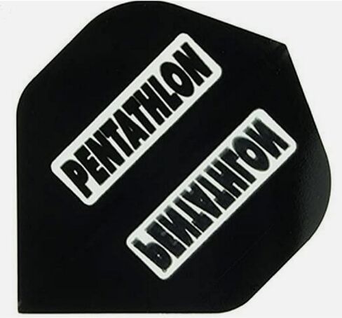 US Darts 3 Sets (9 Flights) Pentathlon Standard Black Dart Flights - 100 Micron, Ex-Tough in Saudi Arabia