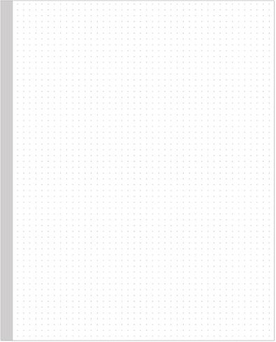 Unpunched Dotted Paper, Dotted Grid Filler Paper, 100Sheets / 200Pages Loose-Leaf Paper, 100gsm White Paper, 8.5'' x 11'' in Kuwait