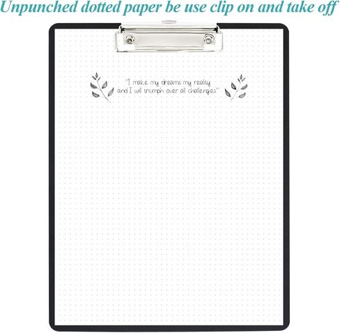 Unpunched Dotted Paper, Dotted Grid Filler Paper, 100Sheets / 200Pages Loose-Leaf Paper, 100gsm White Paper, 8.5'' x 11'' in Kuwait